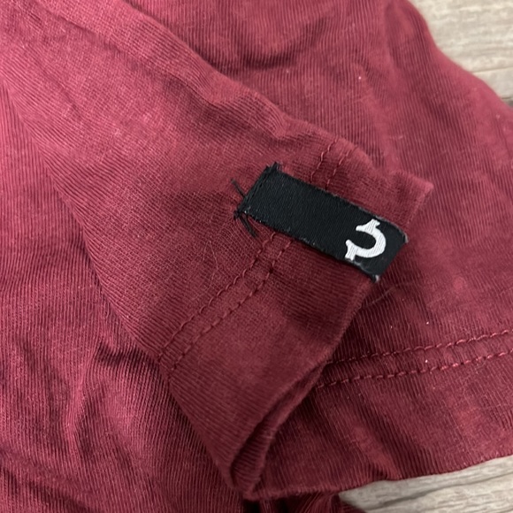 True Religion Maroon Half Buddha T Shirt Size XXXL - Picture 4 of 9